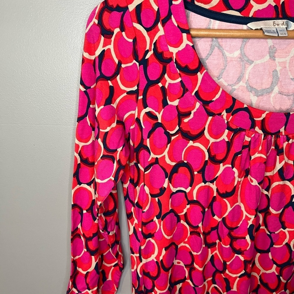 Boden Geometric Print Jersey Dress - Picture 4 of 11